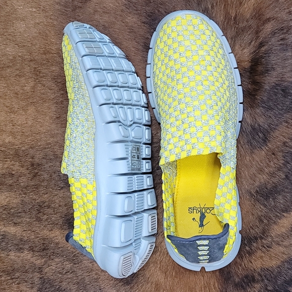 Corkys Shoes Corkys Joann Shoes Yellow Silver Stretchy Memory Foam